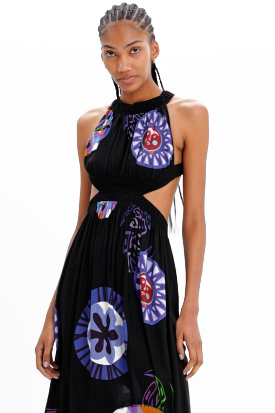 Desigual mujer metro. vestido midi con aberturas de christian lacroix VZ26R0932 ropa