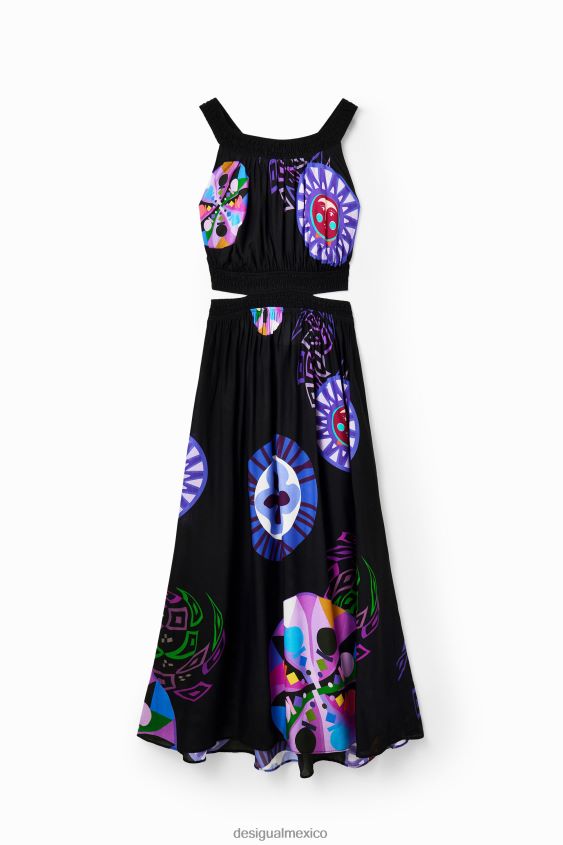 Desigual mujer metro. vestido midi con aberturas de christian lacroix VZ26R0932 ropa