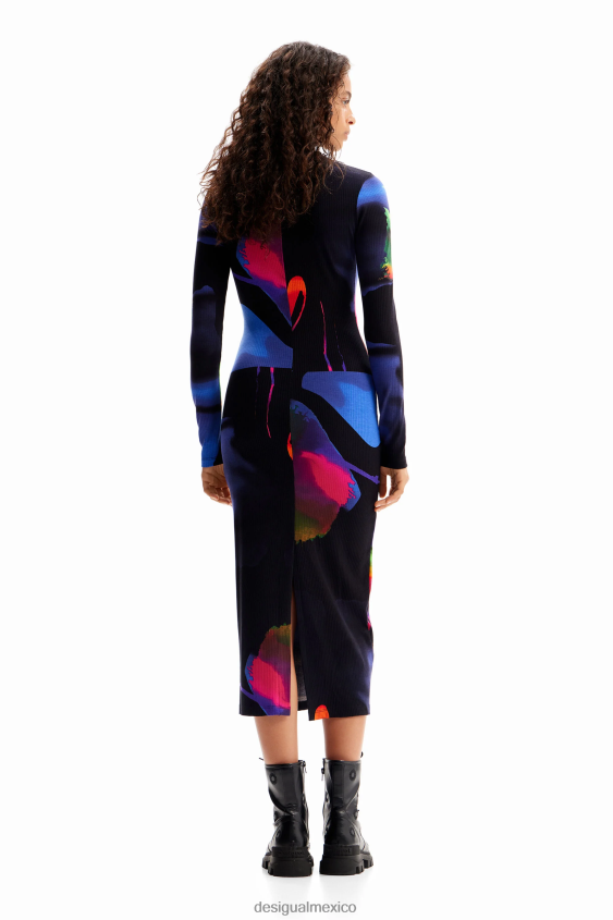 Desigual mujer metro. vestido midi neón de christian lacroix VZ26R0202 ropa