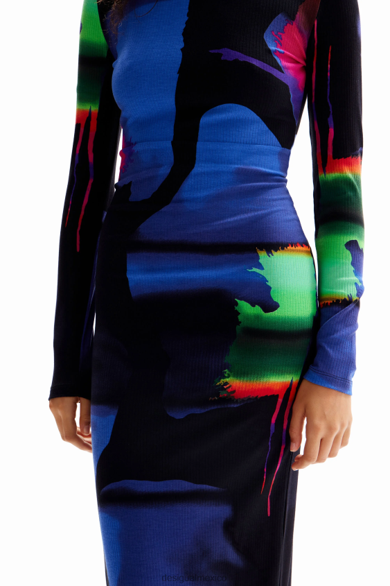Desigual mujer metro. vestido midi neón de christian lacroix VZ26R0202 ropa