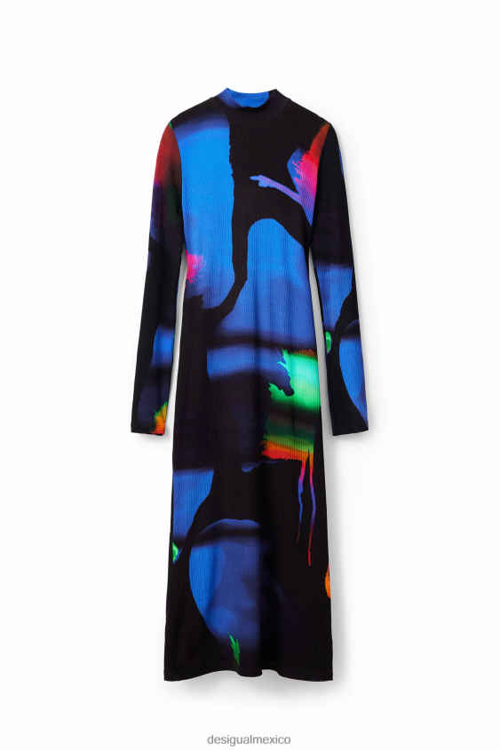 Desigual mujer metro. vestido midi neón de christian lacroix VZ26R0202 ropa