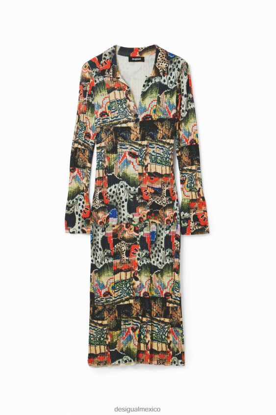 Desigual mujer metro. vestido midi tapizado de christian lacroix VZ26R0272 ropa