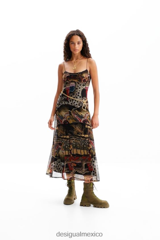 Desigual mujer metro. vestido midi tapizado de christian lacroix VZ26R091 ropa