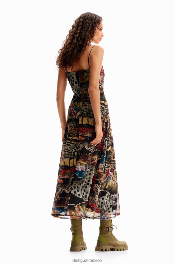 Desigual mujer metro. vestido midi tapizado de christian lacroix VZ26R091 ropa
