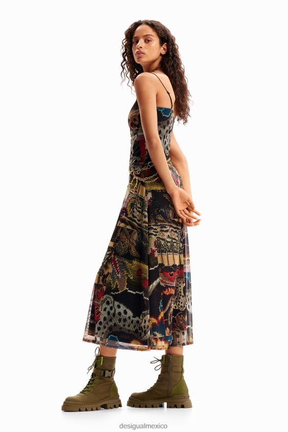 Desigual mujer metro. vestido midi tapizado de christian lacroix VZ26R091 ropa