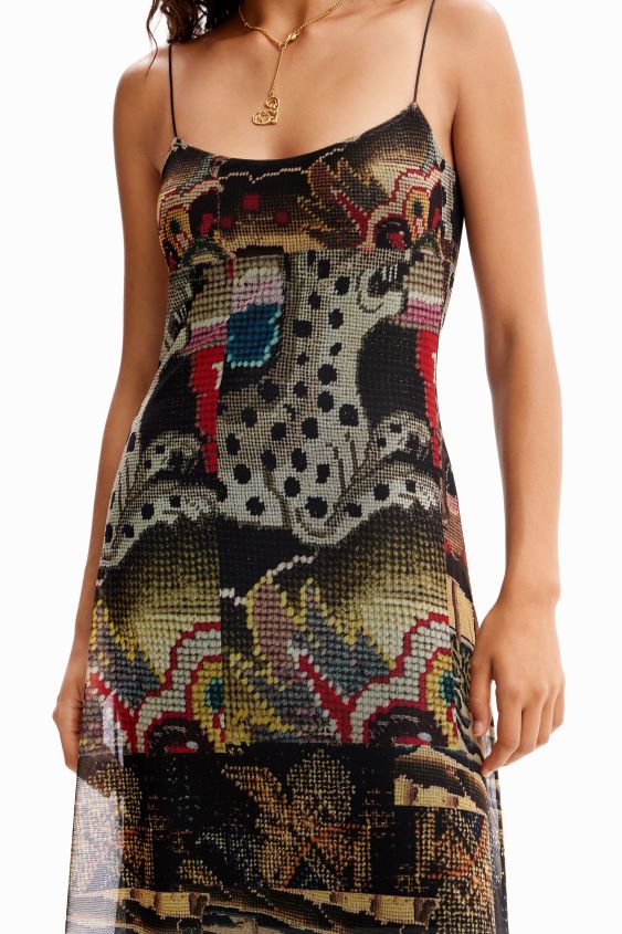 Desigual mujer metro. vestido midi tapizado de christian lacroix VZ26R091 ropa