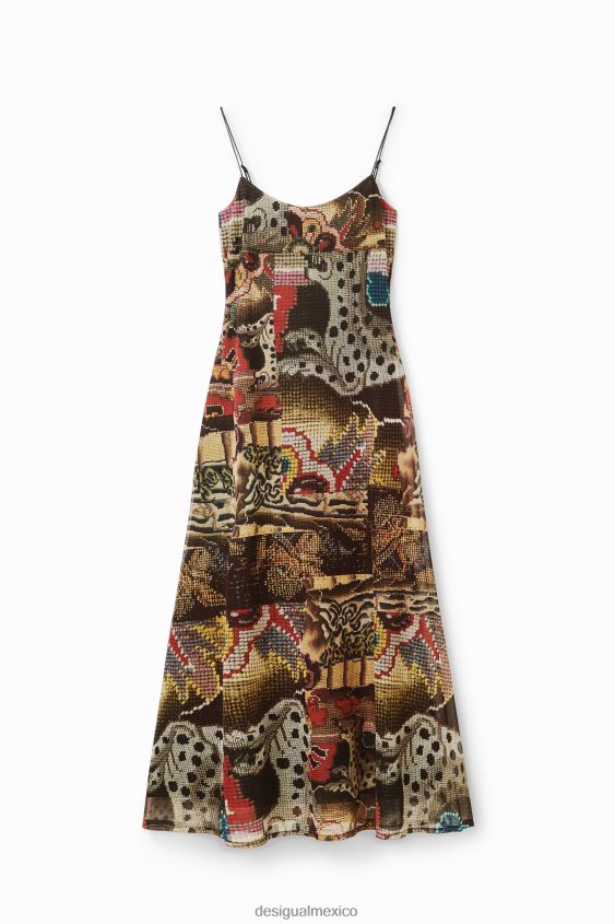 Desigual mujer metro. vestido midi tapizado de christian lacroix VZ26R091 ropa