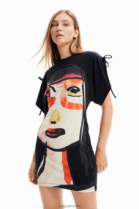 Desigual mujer minivestido con cara artística VZ26R056 ropa