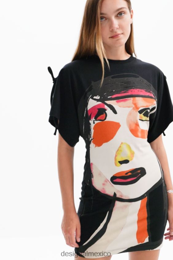 Desigual mujer minivestido con cara artística VZ26R056 ropa