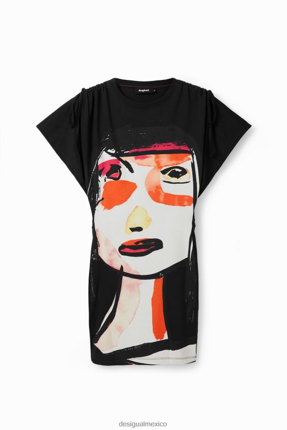 Desigual mujer minivestido con cara artística VZ26R056 ropa