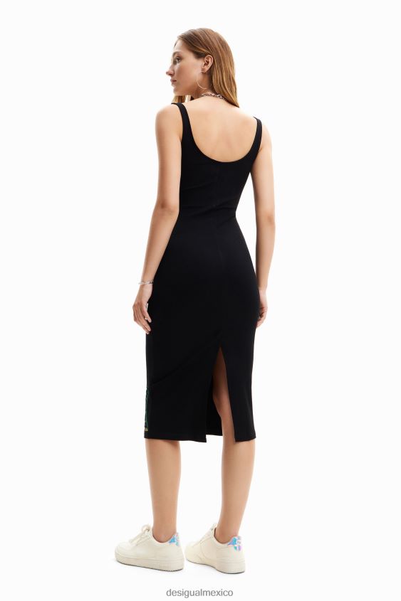 Desigual mujer vestido artístico ajustado con tiras VZ26R0321 ropa