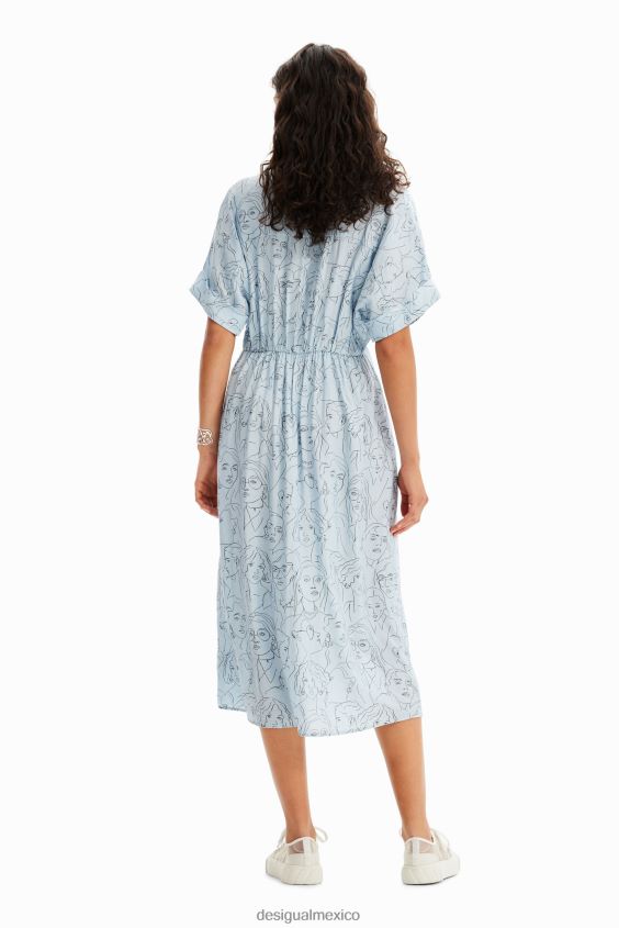 Desigual mujer vestido camisero con caras VZ26R0176 ropa