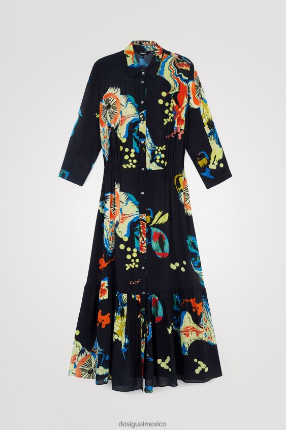 Desigual mujer vestido camisero largo estampado VZ26R01056 ropa