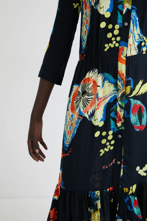 Desigual mujer vestido camisero largo estampado VZ26R01056 ropa