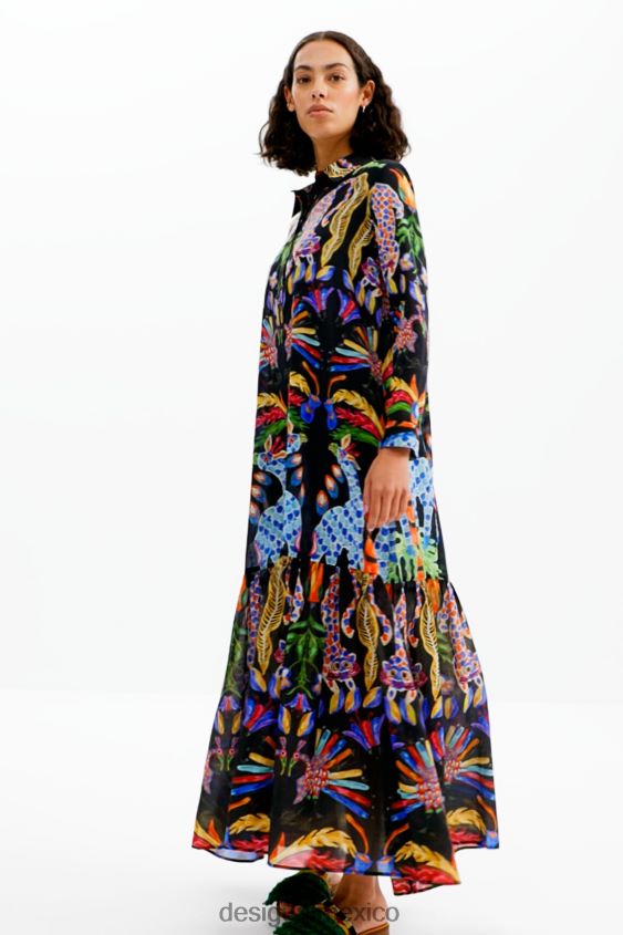 Desigual mujer vestido camisero largo stella jean VZ26R020 ropa