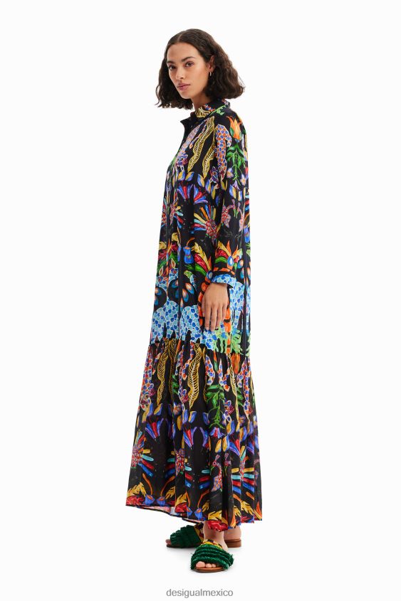 Desigual mujer vestido camisero largo stella jean VZ26R020 ropa