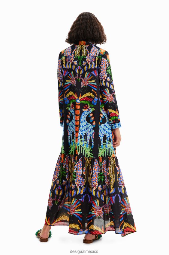 Desigual mujer vestido camisero largo stella jean VZ26R020 ropa