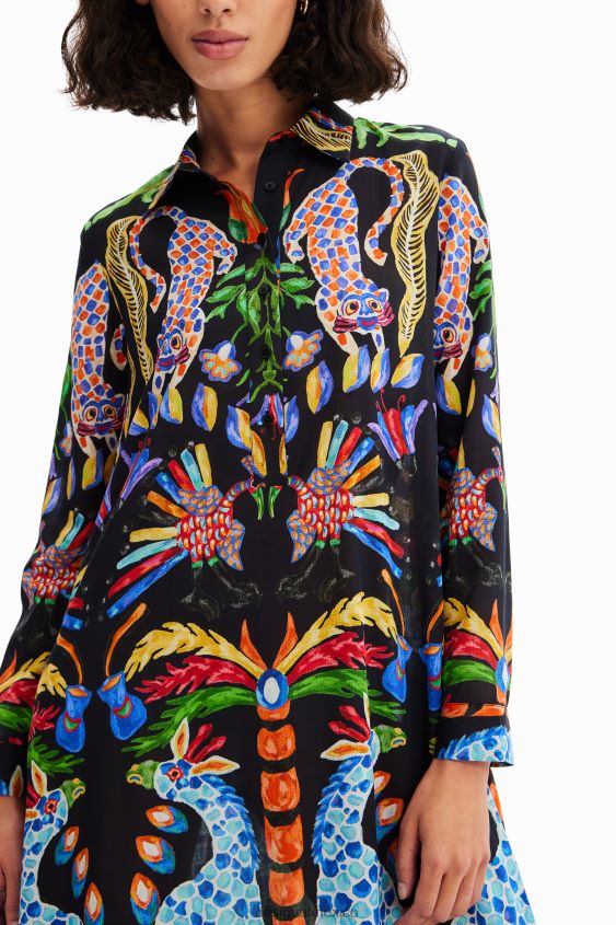 Desigual mujer vestido camisero largo stella jean VZ26R020 ropa