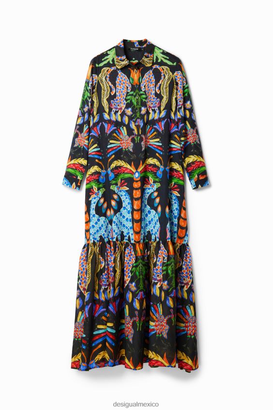 Desigual mujer vestido camisero largo stella jean VZ26R020 ropa