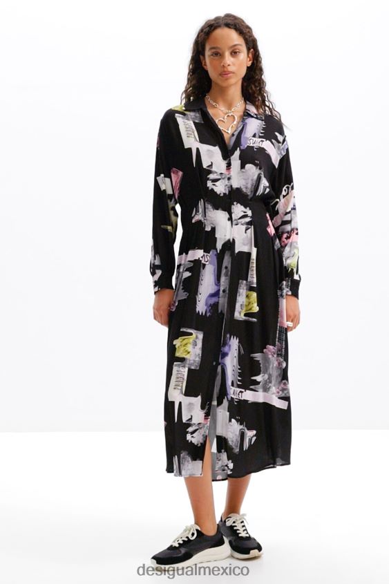 Desigual mujer vestido camisero midi VZ26R066 ropa