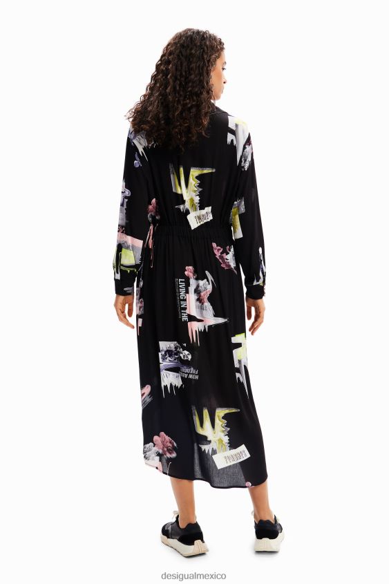 Desigual mujer vestido camisero midi VZ26R066 ropa