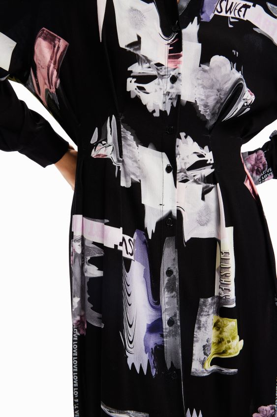 Desigual mujer vestido camisero midi VZ26R066 ropa