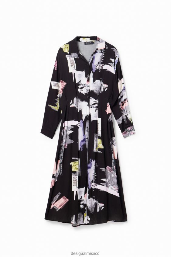 Desigual mujer vestido camisero midi VZ26R066 ropa