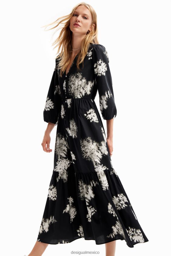 Desigual mujer vestido camisero midi floral VZ26R0139 ropa