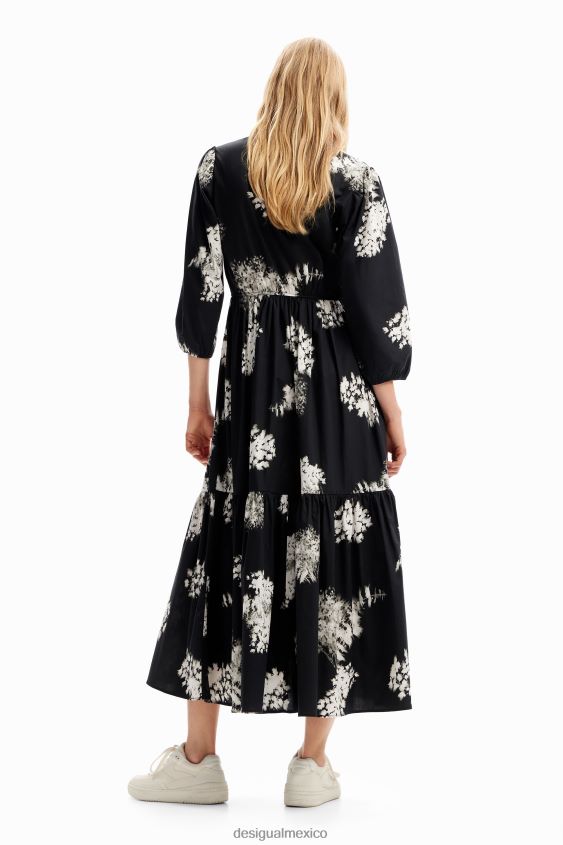 Desigual mujer vestido camisero midi floral VZ26R0139 ropa
