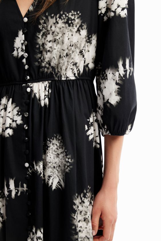 Desigual mujer vestido camisero midi floral VZ26R0139 ropa