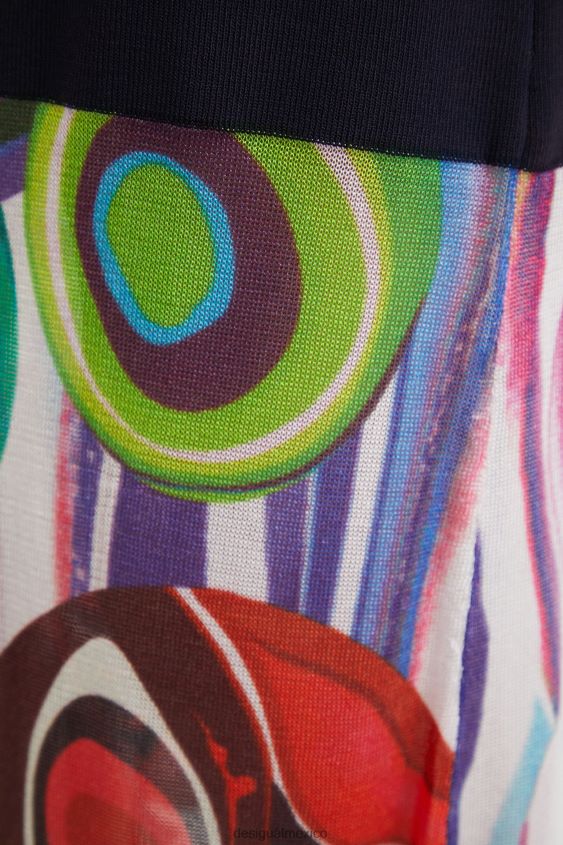 Desigual mujer vestido con dobladillo artístico VZ26R0994 ropa