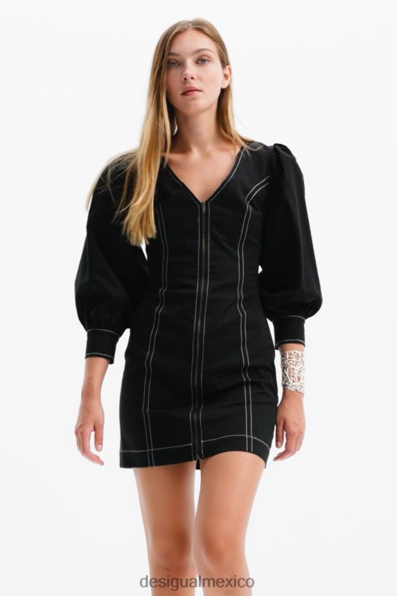 Desigual mujer vestido corto ajustado con cremallera VZ26R0220 ropa