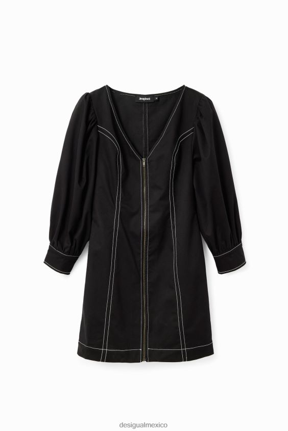 Desigual mujer vestido corto ajustado con cremallera VZ26R0220 ropa