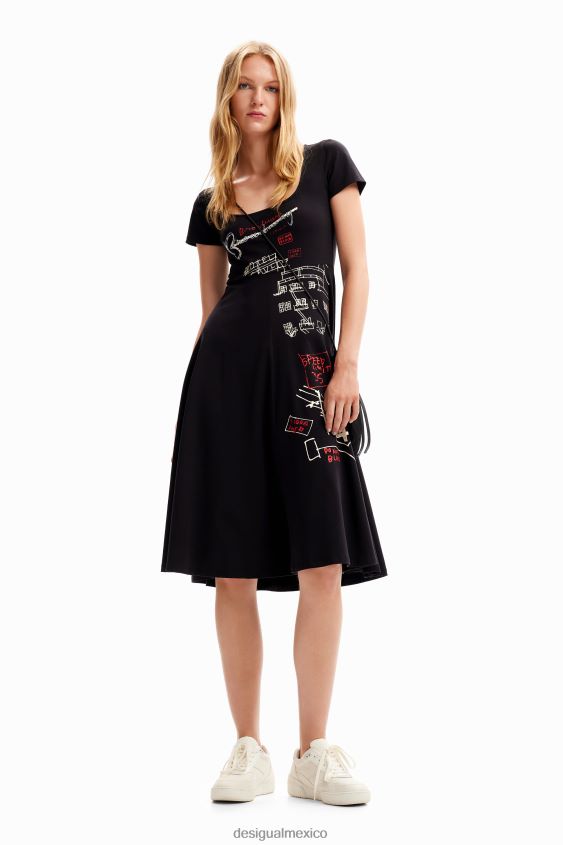 Desigual mujer vestido corto artístico VZ26R0178 ropa