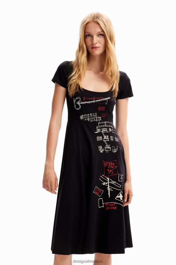 Desigual mujer vestido corto artístico VZ26R0178 ropa