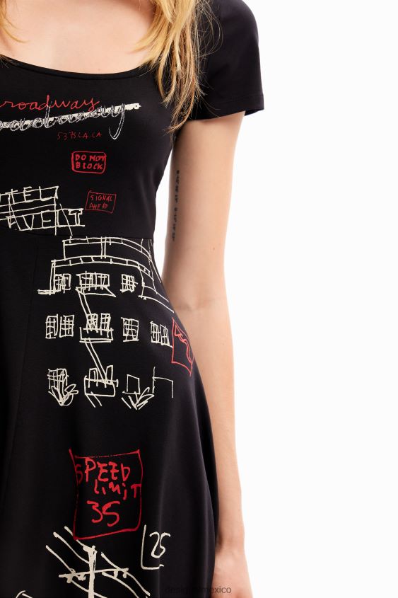 Desigual mujer vestido corto artístico VZ26R0178 ropa