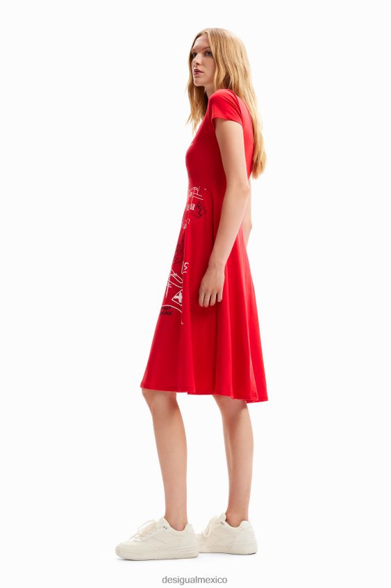 Desigual mujer vestido corto artístico VZ26R0829 ropa