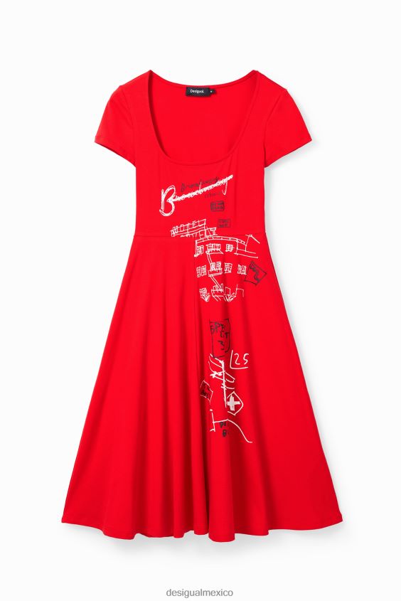 Desigual mujer vestido corto artístico VZ26R0829 ropa