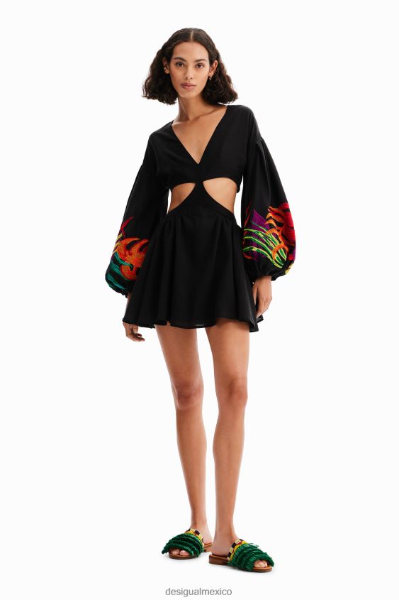Desigual mujer vestido corto con abertura stella jean VZ26R0286 ropa
