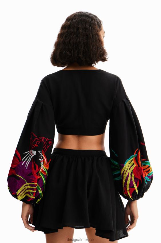 Desigual mujer vestido corto con abertura stella jean VZ26R0286 ropa