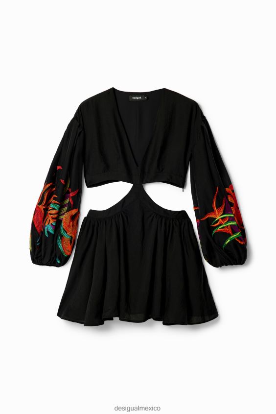 Desigual mujer vestido corto con abertura stella jean VZ26R0286 ropa