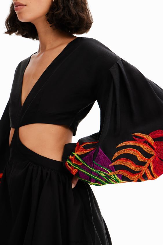 Desigual mujer vestido corto con abertura stella jean VZ26R0286 ropa