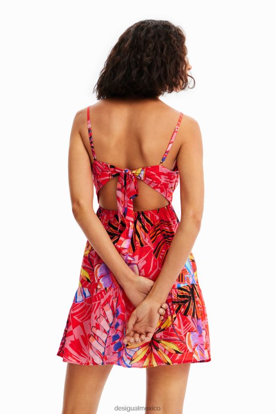 Desigual mujer vestido corto con abertura tropical VZ26R0962 ropa