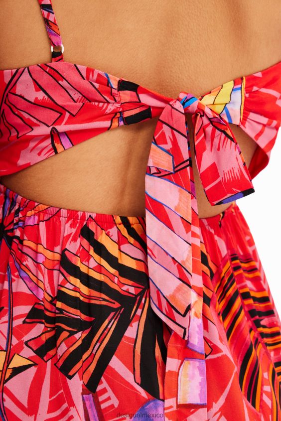 Desigual mujer vestido corto con abertura tropical VZ26R0962 ropa
