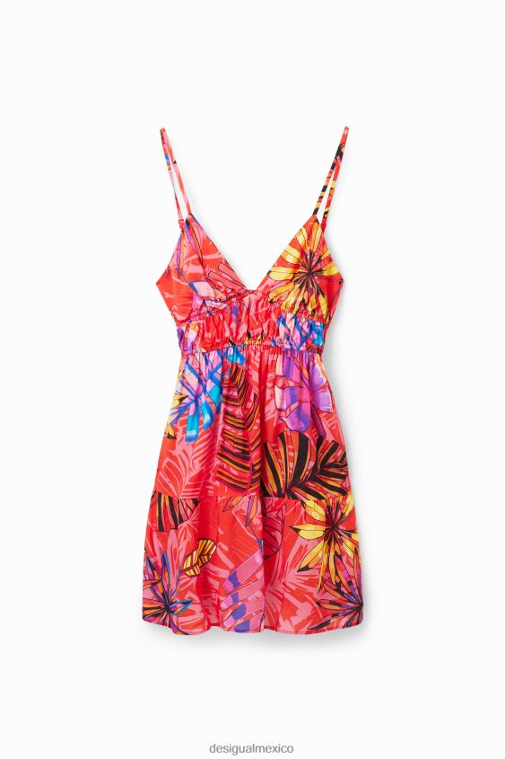 Desigual mujer vestido corto con abertura tropical VZ26R0962 ropa