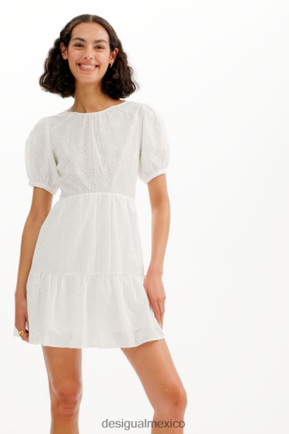 Desigual mujer vestido corto con bordado suizo VZ26R0548 ropa