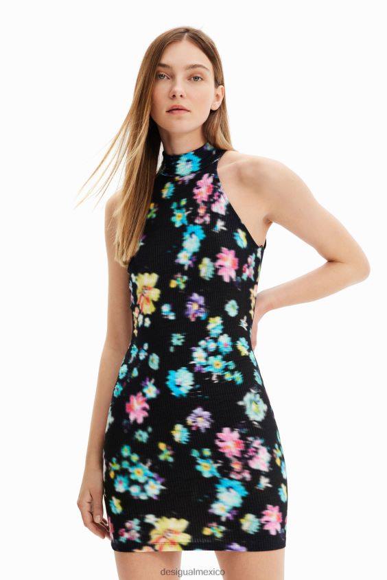 Desigual mujer vestido corto con cuello halter VZ26R0656 ropa