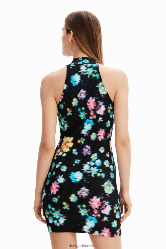Desigual mujer vestido corto con cuello halter VZ26R0656 ropa