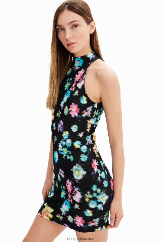 Desigual mujer vestido corto con cuello halter VZ26R0656 ropa