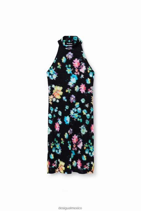 Desigual mujer vestido corto con cuello halter VZ26R0656 ropa